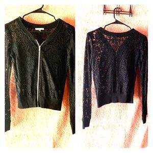 Lace zip up